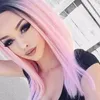 Pink Bobo Wig Short Hair Straight Wigs Caps Factory بالجملة