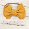 Cute Big Bow Hairband Baby Girls Toddler Kids Elastic Headband Knotted Nylon Turban Head Wraps Bow-knot Hair Accessories Z11