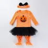 Neonato Halloween Natale Pasqua Coniglio Tute Zucca infantile Scheletro nero Tute a maniche lunghe Neonato Abbigliamento firmato