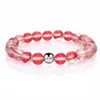 Fashion Design Colorful Glass Crystal Natural Flash Stone Bead Bracelet for Women Men 8mm Dull Polish Frosted Moonstone Elastic Bracelet