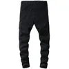 Sokotoo Heren Black Pockets Cargo Denim Jeans Slanke Stretch Broek