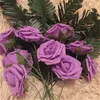 50pcs 78 cm 8cm sztuczna pianka PE Big Rose Flowers Bridal Bridalal Bouquet Wedding Home Dekoracja Notatnik