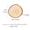 Christmas Ornaments Wood DIY Small Wood Discs Circles Painting Round Pine Slices w/ Hole Jutes Party Supplies 6CM-7 CM EEA756