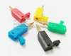 Connectors, 5 color MINI 2mm Radioshack Stackable Banana plug Male jack Gold Pin/10sets(50pcs)