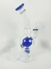 bleu haut: conduites d'eau en verre de 23 cm bangs en verre avec joint de 14 mm blanc livraison gratuite