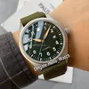 Nuovo pilota aviatore piccolo principe IW326801 IW326802 IW326803 orologio automatico da uomo quadrante verde cinturino in nylon verde orologi Hello_Watch 2 colori