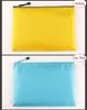 11 Färg Vattentät Zipper Bag A4 Fotbollsmönster Kanfaspennväskor Filficka Pure Färg Multifunktionell Brevpapper