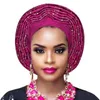 ASO Oke Headtie GELE Nigerian Headtie African Auto Gele Женщины Голова Wrap Lady Turban For Wedding
