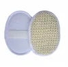 10x14.5cm Coussinets de sisal Éponge de sisal exfoliante de forme ovale avec tissu éponge Enlevez la peau morte Spa Massage Éponge de sisal nettoyante