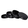 Space Case Herb Grinder Lega di alluminio 63mm Smerigliatrici per tabacco 4 strati Spacecase Nero Argento Accessori per fumatori