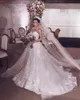 2019 красивые кружевные аппликации русалка длинные свадебные платья с съемным поездом плиссированные ruched свадебные платья бисером vestidos de брак