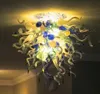 Światła artystyczne żyrandole kryształowe oświetlenie wielokolorowe oświetlenie podtynkowe wystrój LED AC 110V-240V ręcznie dmuchane szklane oświetlenie sufitowe
