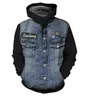 New Fashion Giacca di jeans Stampe Felpa con cappuccio Uomo Donna Manica lunga Capispalla Cool Rock Harajuku Pullover Felpe con cappuccio 3D BBCC05