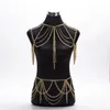 Hot 2019 Fashion Jewelry Accessories Punk Heavy Metal Multilayer Tassel Gold Body ketting Long Necklace Statement For Women