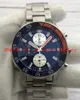 Luxusuhr IW376706 Cousteau Japonya kuvars hareketi Kronograf Gün Tarih spor İki tonlu gri kadranı Metal grubu reloj de lujo saatler