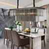 New design crystal chandelier light luxury gold stainless steel smoky crystal chandeliers lighting led pendant lamps MYY
