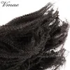 Brasiliansk naturfärg 4c 120g Horsetail Curly Cuticle Inriktad Elastisk Band Drawstring Ponytail Virgin Remy Human Hair Extension