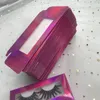 Lashes holographique rose chaud boîte avec plateau cil 3D Vison Cils Boîtes Faux Cils Faux Cils emballages vides Case Box