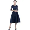 Lace Satin Short Bridesmaid Dresses with Half Sleeves 2019 Knee Length Party Dress Navy Black Champagne8985432