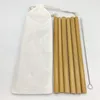 Paies de bambou 12pcSset 195cm Bamboo Boire Paille réutilisable Eco Friendly Fragage Natural Natural Baby Feeding Paignes OOA68776457540