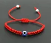 20 stks / 10 set Lucky Turkse boze oog vlecht armband rode blauwe touw draad string mannen vrouwen chakra armbanden paren sieraden