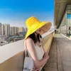 11 Renkler Kadınlar Plaj Balıkçı şapka büyük saçak pamuk keten kumaş şapka Japon cam güneşlik katlanır havzası rahat yönlü güneş