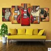 Wall Art Canvas Pictures 5 Panels Modern Music Guitar No Frame Oil Painting Canvas Art Wall Picture For Bed Room Unframed Soccer301o