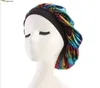 Mulheres Muçulmanas Stretch Larga Silda Setin Respirável Bandana Night Dormindo Turbante Headwrap Bonnet Chemo Cap Cabelo Acessórios