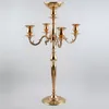 New stylegold 5-Arms Candelabrum Candle Holders Metal Candelabras Gold Finish Candlesticks Candle Holder Wedding Party Event Decor senyu0392