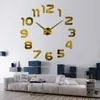 Nouvelle Horloge montre horloges murales Horloge 3D bricolage acrylique miroir autocollants décoration de la maison salon Quartz aiguille bricolage horloges