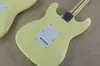 Top Sale Vintage Yellow Cream Yngwie Malmsteen Scalloped Maple Fingerboard Big Headstock St 6 String Electric Guitar Guitarra