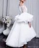 두바이 이란어 비치 플러스 사이즈 A 라인 웨딩 드레스 오프 숄더 레이스 새해 푹신한 슬리브 웨딩 드레스 신부 가운 Vestidos 맞춤 제작