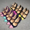 2019 Duży rozmiar 47 Spioste Toe Cienkie buty obcasowe Kobieta Sexy High Heels Buty Kobiety Patchwork Party Pompy