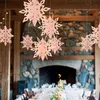 6 Teile/los Karton Schneeflocke Form Papier Girlande Dreidimensionale Party Decor Hängen Ornament Hochzeit Neue Jahr Weihnachten Dekoration