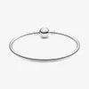 Ny ankomst Högpolsk 100% 925 Sterling Silver Sleek Elegant Bangle Armelets Fashion Jewelry Making for Women Gift Shippi236n