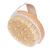 Escova de Cerdas Naturais Esfoliação para Chuveiro Massagem Corporal Para Remoção de Pele Opaca Ferramenta de Escova de Banho para Pele Morta RRA1520