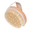 Brosse à poils naturels douche exfoliation Massage du corps pour enlever le teint ternir la peau morte outil de brosse de bain RRA1520