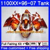 + Pearl Red Stock Tank för Honda Blackbird CBR1100 XX CBR1100XX 96 97 98 99 00 01 271HM.12 CBR 1100XX 1996 1997 1998 1999 2000 2001 Fairings