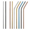 21.5CM/8.5" Reusable Drinking Straw Stainless Steel Straw High Quality Metal Colorful Straw Bar Party Accessory JK2006XB