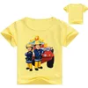 2020 bambini Summer 3d Cartoon Fireman Sam Print Tshirt for Boy Girl Short Short Short Tops Clothes Tops Tops Taglie per bambini Costume RF56053622