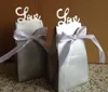 50Pcslot avec cette boîte de faveur de bonbons d'anneau pour le mariage et la fête avec la boîte-cadeau d'oiseaux d'amour et les boîtes de bonbons d'amour pour la décoration de mariage 1303695