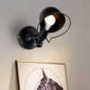 Vintage Edison Wall Lamp Industrial Mechanical Arm France Wall Reminisce Retractable Black White Light fixtures