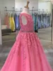 Крышка Рукав Пагерные платья для маленьких девочек 2020 Стиль Ballgown с юбкой из тюль Кружева Кружева Цветочные аппликары Начальник Назад Длинные Детские Платье вечеринки