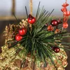 Decors pendurados Bolsa Ball Ball Decorações de casas feitas de casa com ornamentos de árvore de Natal de Holly Decoração natal