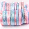6Yard / Lot Baby Mix Pink / Blue Ribbons för hantverk Sy Dekorativ Trim Lace Set Box Bow DIY Tillbehör Presentförpackning