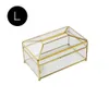 Augkun European Creative Glass Tissue Box Simple Living Room Hushållsvävnad Box Nordic Light Servin Tray Decor3853862