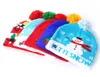 Parent Kids Christmas Led Lighting Hat Cap Child Adult Flexibility Crochet Snowflake Christmas Tree Deer LED Beanie Hat