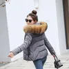 Jaqueta de inverno Mulheres NOVO 2019 inverno aquecido aquecido jaqueta feminina longa parkas peles artificiais colarinho grande tamanho xxxl mulheres casaco