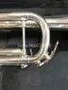JTRITTER JTR-1100 Latão Bb Trompete de Prata Banhado Instrumento de Alta Qualidade Pérola Botão Com Bocal E Caso Frete Grátis