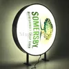 Stampa UV 600MM Telaio in alluminio nero Rotondo LED retroilluminato Insegne per negozi Scatola luminosa pubblicitaria impermeabile bifacciale per esterni